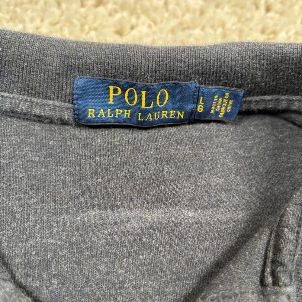 Polo Ralph Lauren Men's Dark Gray‎ Classic Fit Short Sleeve Polo Shirt Size L